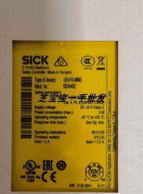 全新原装正品SICK施克/西克安全继电器 6034482 UE410-MM3 现货