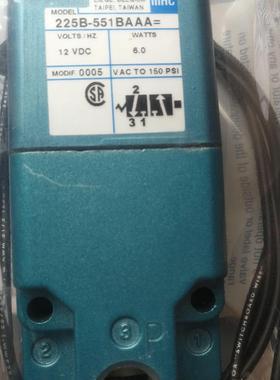原装正品美国高频电磁阀 225B-551BAAA , 12VDC现货正品出售