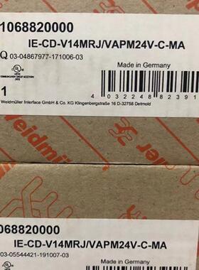 魏德米勒IE-CD-V14MRJ/VAPM24V-C-MA 1068820000 连接器
