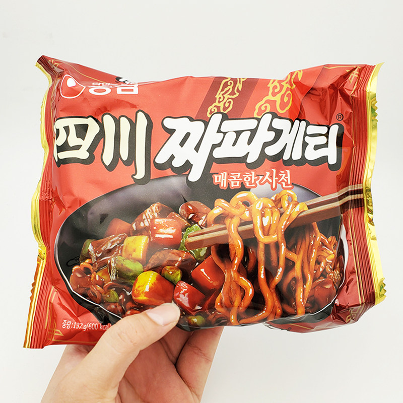 满5袋包邮 韩国进口农心四川炸酱面137g方便面速食拉面韩式干拌面