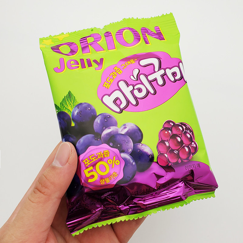 韩国进口 好丽友orion紫葡萄味qq糖 葡萄造型软糖幼儿园分享零食