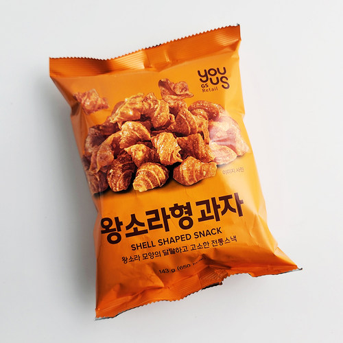 韩国进口友施海螺形酥脆膨化零食