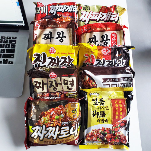 5袋韩国进口韩式任选农心炸酱面