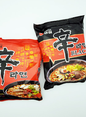 韩国进口农心黑色辛拉面微辣