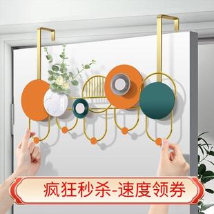 收纳置物衣服挂 新品 门后挂钩挂衣架轻奢创意门上免打孔门背式