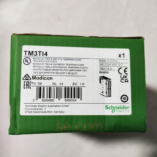 施耐德温度/电流采集模块TM3TI4