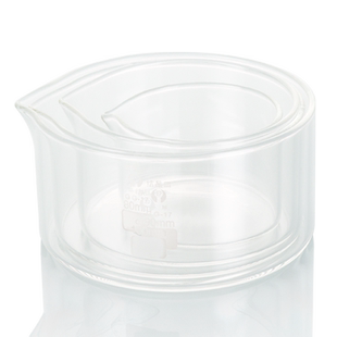 玻璃结晶皿平底皿60/80/90/100mm蒸发皿实验室高硼硅玻璃皿平底具嘴型耐高温酸碱玻璃器皿