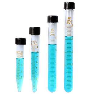 玻璃离心管5 10 15 20 25 30 50ml螺口尖底圆底离心管试管带刻度耐高温玻璃具塞锥底化学试管刻度管实验室