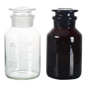 蜀牛高硼硅大口试剂瓶 60ml-5000ml 透明棕色刻度广口瓶 广口试剂瓶带刻度3.3高硼硅料实验室