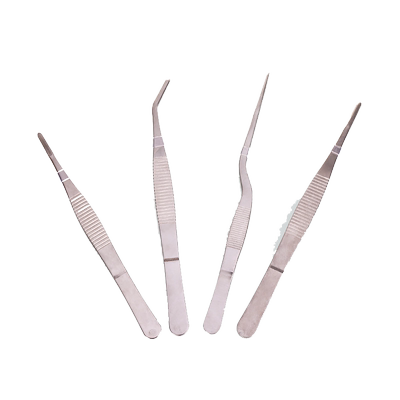 实验室不锈钢带齿镊子加厚材质