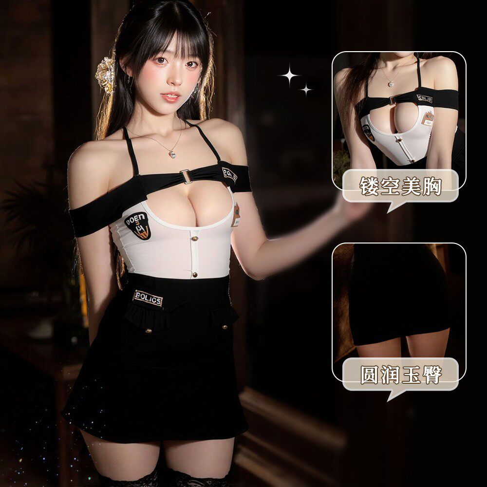 夜听香纯欲情趣内衣女王套装紧身角色扮演性感女警cos御姐制服