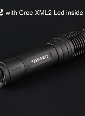 Convoy手电筒黑色M2-XML2 T6-3B  强光远射18650携带工作探路巡逻
