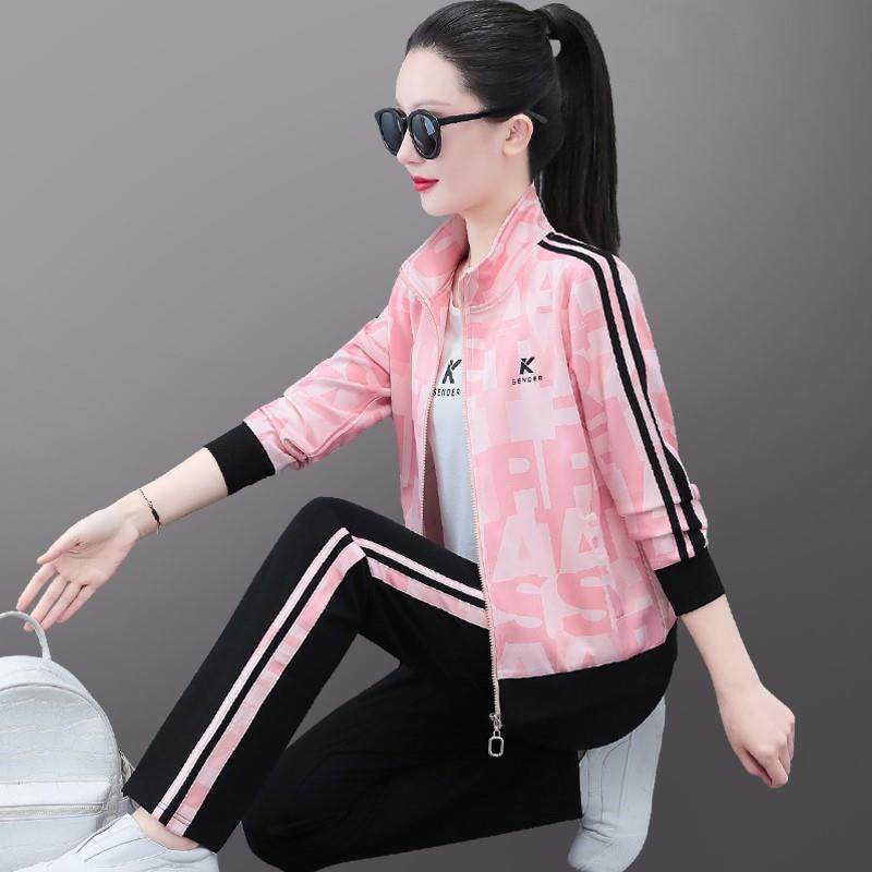 耐克顿迷彩运动服套装女士春秋季2025新款大码跑步中年妈妈休闲装