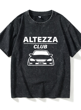 Altezza丰田咬地鲨汽车改装文化雷克萨斯is200T恤短袖休闲衣服女