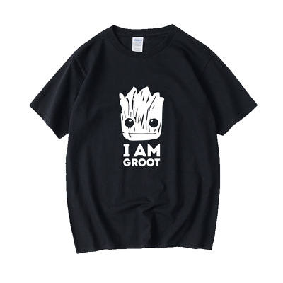 漫威银河护卫队周边I am groot格鲁特火箭浣熊树精T恤短袖圆领夏