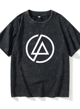 林肯公园乐队linkin park摇滚T恤短袖韩版衣服女男圆领大码夏季宽