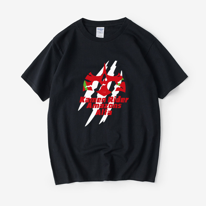 假面骑士amazons alfa 亚马逊鹰山仁千翼动漫t恤短袖圆领夏季男女