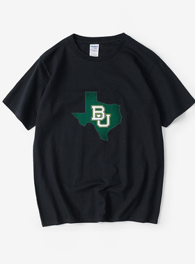 名校贝勒大学Baylor学生校服T恤短袖潮衣服男女圆领大码宽松夏季