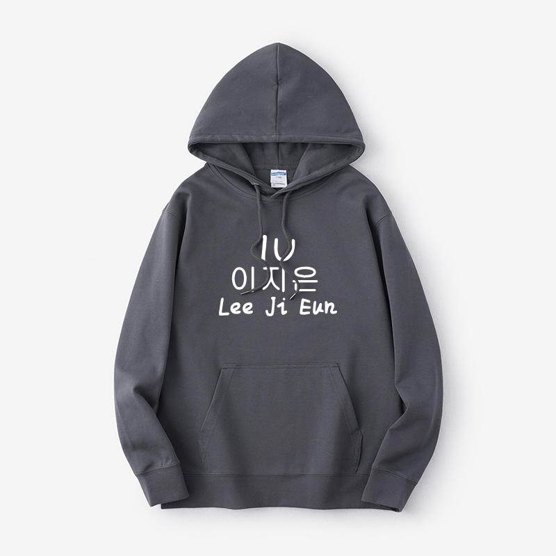 iu李智恩纯棉打底衫运动情侣装