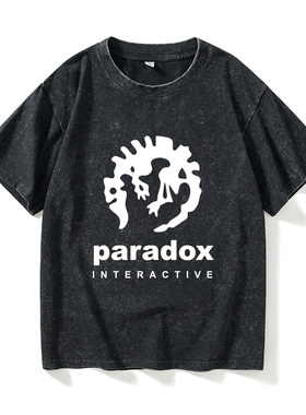 Paradox Interactive P社游戏开发公司T恤短袖白色衣服女男圆领大