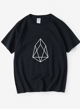 区块比以币eth矿ethereum圈狗狗币T恤短袖潮衣服男女