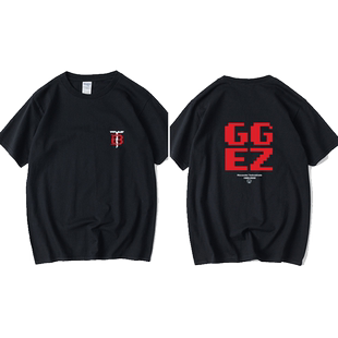 我的世界猪皇血神technoblade周边T恤短袖潮衣服男女圆领大码宽松