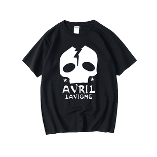 Avril周边酵母 艾薇儿T恤短袖cec衣服男女圆领大码宽松夏季情