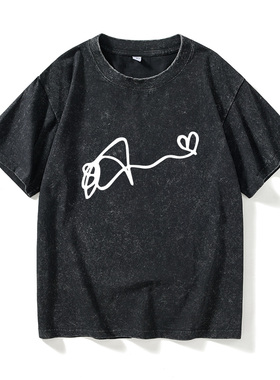 SHE周边 田馥甄HEBE任家萱Selina陈嘉桦ellaT恤短袖黑色衣服女男