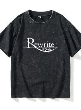 rewrite动漫 神户小鸟游戏gal周边T恤短袖新款衣服女男圆领大码宽