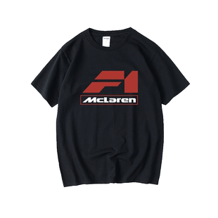 F1迈凯伦McLaren车队T恤短袖小清新衣服男女圆领大码宽松夏季情侣