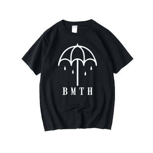Bring Me the Horizon 金属核乐队BMTH雨伞T恤短袖嘻哈学生衣服男