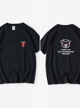 我的世界猪皇血神technoblade周边T恤短袖潮衣服男女圆领大码宽松