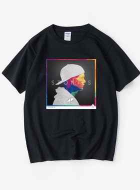 电音DJ瑞典A神艾维奇 Avicii TRUE纪念周边T恤短袖新款圆领大码夏