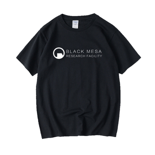 Black Mesa半条命黑山周边T恤短袖圆领夏季男女情侣装上衣宽松