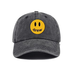 贾斯汀比伯 drew 同款帽子棒球帽男女百搭鸭舌帽遮阳帽户外防晒休