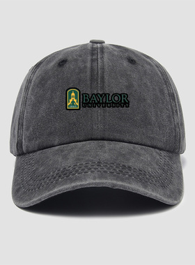 名校贝勒大学Baylor学生校服帽子棒球帽男女水洗软顶鸭舌帽遮阳帽