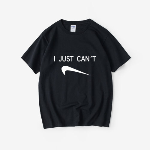 ijustcant恶搞just do not勾我不行T恤短袖新款衣服女男圆领大码