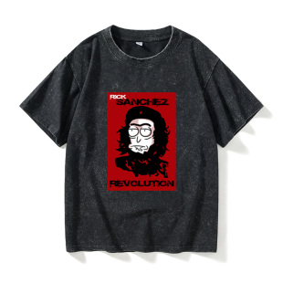 宽松夏季 瑞克与和莫蒂联名梵高呐喊T恤短袖 内搭衣服女男圆领大码