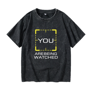 疑犯追踪周边T恤短袖休闲衣服女男圆领大码宽松夏季情侣装棉上衣