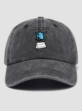 Leon karssen荷兰滑板小人蓝污猫 周边帽子棒球帽男女小清新鸭舌