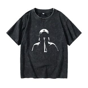 音乐节摇滚摇滚乐队演出服装男歌手崔健T恤短袖新款衣服女男圆领