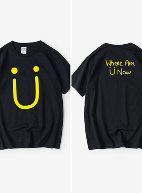 Where Are U Now  DJ Skrillex Diplo Justin BieberT恤短袖圆领