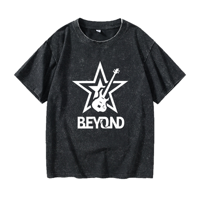 beyond摇滚乐队黄家驹吉他T恤短