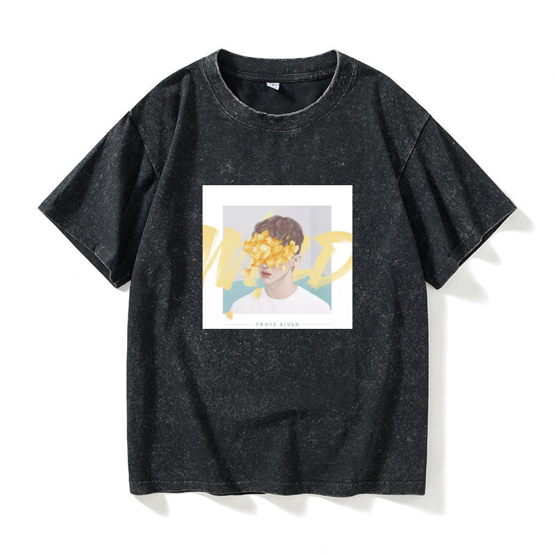 戳爷 同款BF风troye sivanT恤短袖韩版衣服女男圆领大码宽松夏季
