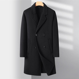 男长款商务休闲西装领呢子秋冬双面呢羊毛大衣XZ804/33020P265，男装毛呢大衣，星座804（原QT730）