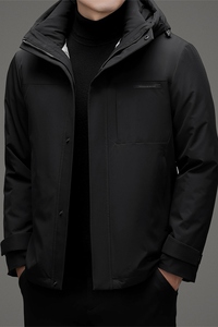 2025年冬季中老年连帽鹅绒羽绒服内胆可拆XZ804/M6735P315图片