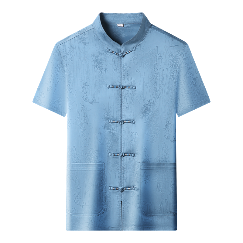 25年夏季高端提花唐装男士中老年风新中式汉服M9302P93,男装民族服装,星座804（原QT730）