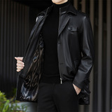 25年秋冬中老年中长款加绒PU皮衣西装领商务皮风衣M7005P175,男装皮衣,星座804(原QT730), 25年秋冬中老年中长款加绒PU皮衣西装领商务皮风衣M7005P175,男装皮衣,星座804(原QT730),