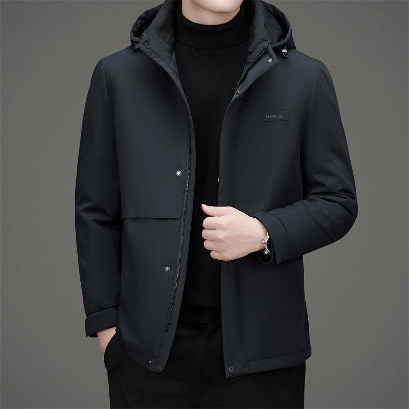 水貂绒内胆可拆羽绒服男士中老年连帽冬季派克服外套M72812P320,男装羽绒服,星座804（原QT730）