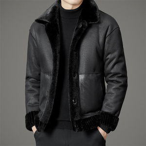 仿皮草雪兰貂两面穿短款冬季男皮毛一体XZ804/M1179P205图片